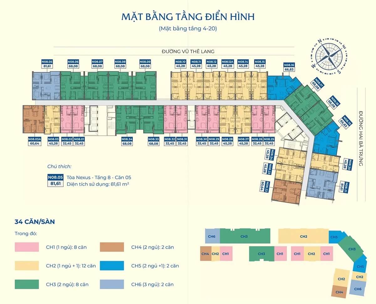 mặt bằng dự án nexus tower việt trì phú thọ
